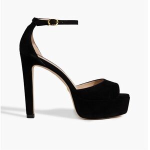Stuart Weitzman Black Suede Platform Heels